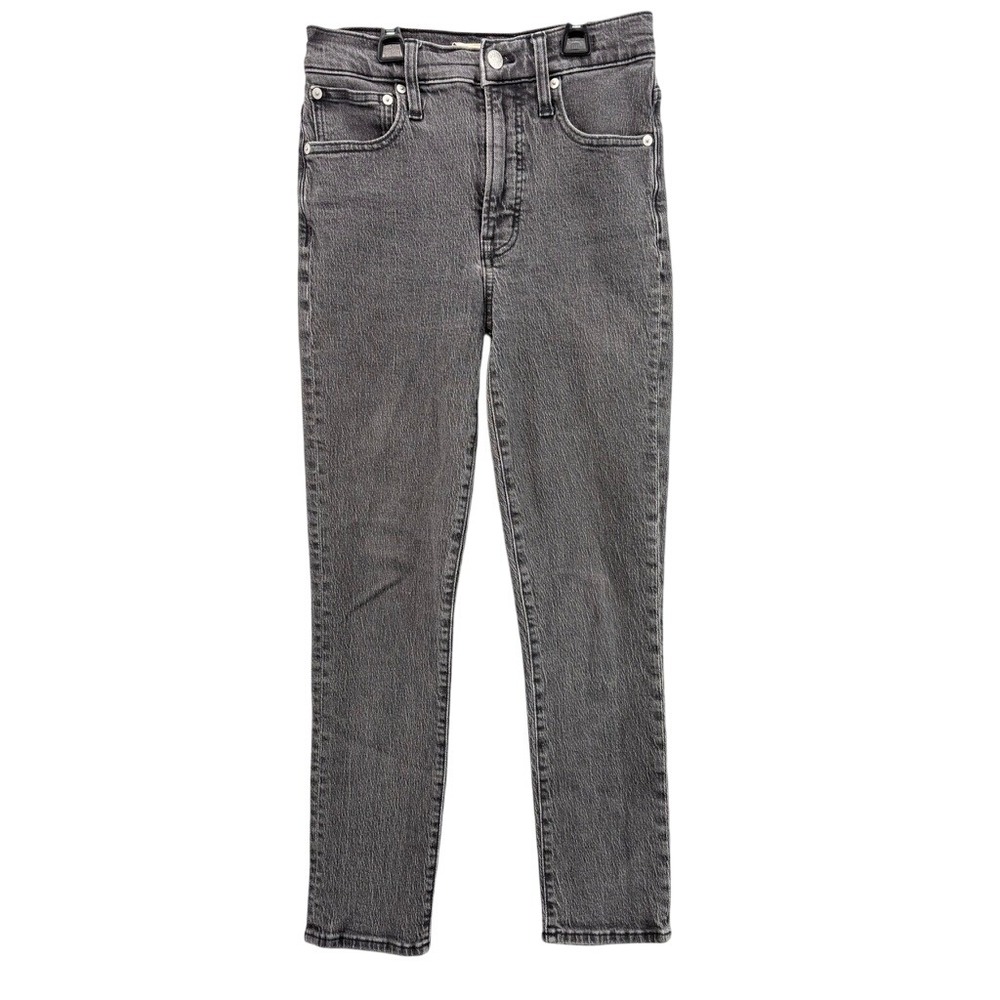 Madewell The Perfect‎ Vintage Jean Womens 24 Black High Rise Tapered Acid Wash
